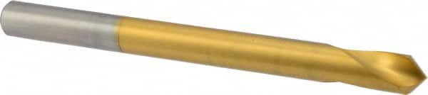 Precision Twist Drill - 1/2" Body Diam, 90°, 6" OAL, High Speed Steel Spotting Drill - Caliber Tooling