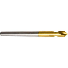 Precision Twist Drill - 1/4" Body Diam, 90°, 6" OAL, High Speed Steel Spotting Drill - Caliber Tooling