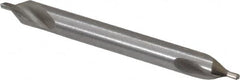 Precision Twist Drill - #1 Plain Cut 60° Incl Angle High Speed Steel Combo Drill & Countersink - Caliber Tooling