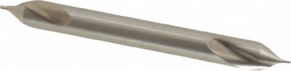 Precision Twist Drill - #000 Plain Cut 60° Incl Angle High Speed Steel Combo Drill & Countersink - Caliber Tooling