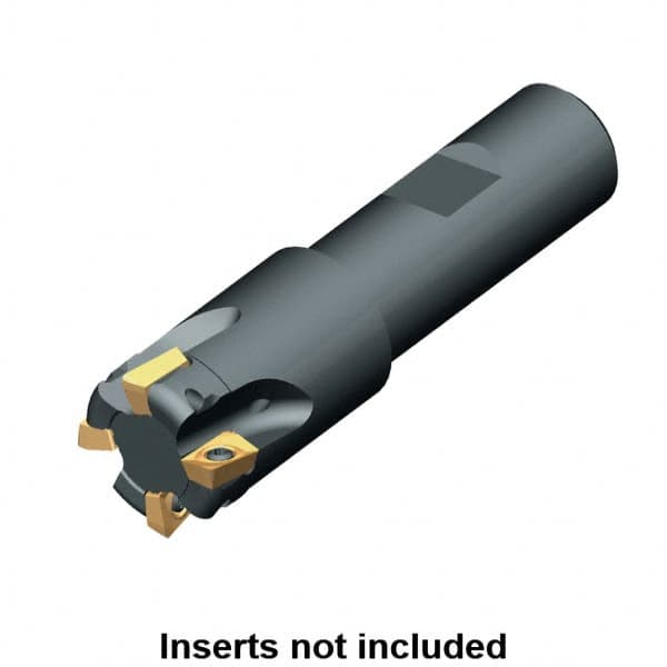 Kennametal - 20mm Cut Diam, 9.07mm Max Depth of Cut, 20mm Shank Diam, 82mm OAL, Indexable Square Shoulder End Mill - ADKT 1035.. Inserts, Weldon Shank, 0° Lead Angle, Series NGE-A - Caliber Tooling