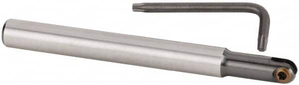 Kennametal - 1/2" Cut Diam, 1/2" Shank Diam, 5.12" OAL, Indexable Ball Nose End Mill - Caliber Tooling