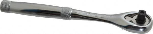 Proto - 3/8" Drive Pear Head Quick-Release Ratchet - Chrome Finish, 8-1/2" OAL, 45 Gear Teeth, Standard Head - Caliber Tooling