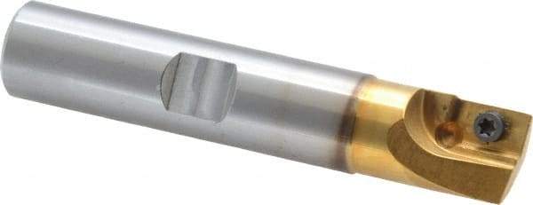 Superbee - 0.007 to 0.06 Inch Cutting Radius, 3/4 Inch Cutter Diameter, 1 Style EM15 Insert, 3/4 Inch Shank Diameter, Indexable Convex Radius Cutter - 4 Inch Overall Length - Caliber Tooling