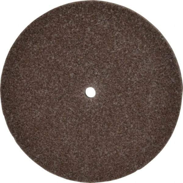 3M - 4" Diam, 1/4" Face Width, 1/4" Center Hole, Medium Grade, Aluminum Oxide Deburring Wheel - Unitized, Hard Density 7 Grade, 12,100 RPM - Caliber Tooling