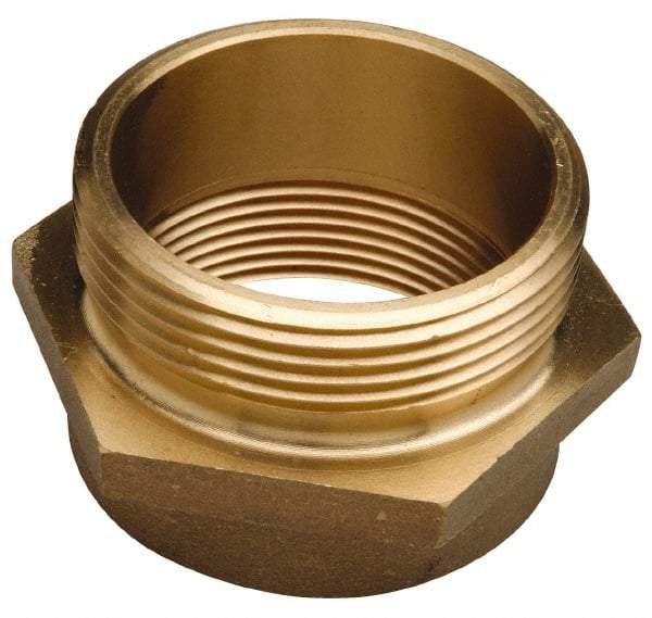 EVER-TITE Coupling Products - 1 FNPT x 3/4 MGHT Hydrant Hex Nipple - Brass - Caliber Tooling