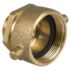 EVER-TITE Coupling Products - 2-1/2 FNST x 1-1/2 MNPT Hydrant Swivel Adapter - Brass - Caliber Tooling