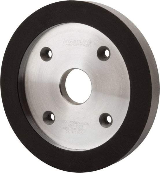 Norton - 6" Diam, 1-1/4" Hole Size, 3/4" Overall Thickness, 220 Grit, Type 6 Tool & Cutter Grinding Wheel - Very Fine Grade, Diamond, R Hardness, Resinoid Bond - Caliber Tooling