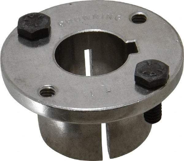 Browning - 1" Bore, 1/4" Wide Keyway, 1/8" Deep Keyway, H Sprocket Bushing - 1.57 to 1-5/8" Outside Diam, For Use with Split Taper Sprockets & Sheaves - Caliber Tooling