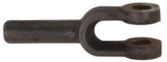 Value Collection - 3/4" Yoke Width, Carbon Steel, Plain Yoke - 5/16" Hole Diam, 3/4" Hole Center to Neck, 19/32" Yoke Arm Height, 5/16" Neck Diam, 1-1/4" Neck Length, 2" OAL - Caliber Tooling