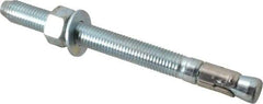 Powers Fasteners - 3/4" Diam, 3/4" Drill, 8-1/2" OAL, 2-3/4" Min Embedment Wedge Expansion Concrete Anchor - Stainless Steel (Clip)/Steel (Body), Zinc-Plated Finish, Hex Nut Head, Hex Drive, 6-1/4" Thread Length - Caliber Tooling