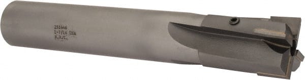 Made in USA - 1-7/16" Diam, 1-1/4" Shank, Diam, 4 Flutes, Straight Shank, Interchangeable Pilot Counterbore - Caliber Tooling