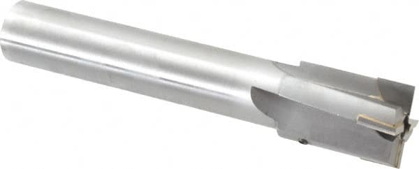 Made in USA - 1-9/16" Diam, 1-1/4" Shank, Diam, 4 Flutes, Straight Shank, Interchangeable Pilot Counterbore - Caliber Tooling