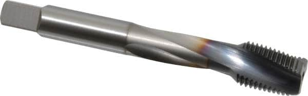 OSG - 1/2-20 UNF 3 Flute 3B Modified Bottoming Spiral Flute Tap - Powdered Metal, TiCN Finish, 3-3/8" OAL, Right Hand Flute, Right Hand Thread, H3, Series EXOTAP - Caliber Tooling