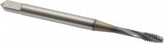 OSG - #4-40 UNC 2 Flute Modified Bottoming Spiral Flute Tap - Powdered Metal, TiCN Finish, 1-7/8" OAL, Right Hand Flute, Right Hand Thread, H3, Series EXOTAP - Caliber Tooling