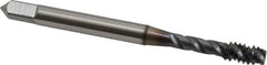 OSG - #10-24 UNC 3 Flute Modified Bottoming Spiral Flute Tap - Vanadium High Speed Steel, TiCN Finish, 2-3/8" OAL, Right Hand Flute, Right Hand Thread, H2, Series EXOTAP VA3 - Caliber Tooling