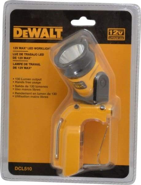 DeWALT - 12 Volts, 130 Lumens, Cordless Work Light - Yellow/Black, 12V Lithium-Ion - Caliber Tooling