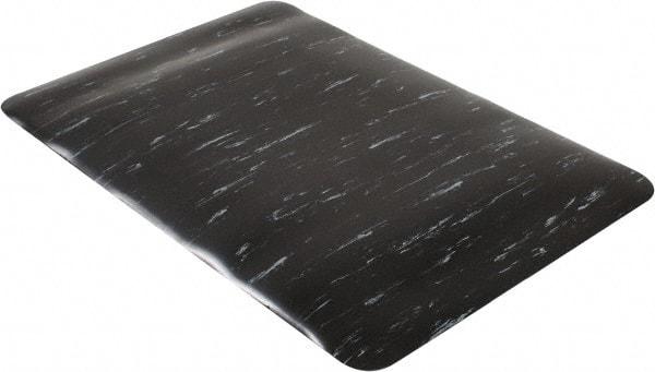 PRO-SAFE - 3' Long x 2' Wide, Dry Environment, Anti-Fatigue Matting - Black Marbleized, Vinyl with Vinyl Sponge Base - Caliber Tooling