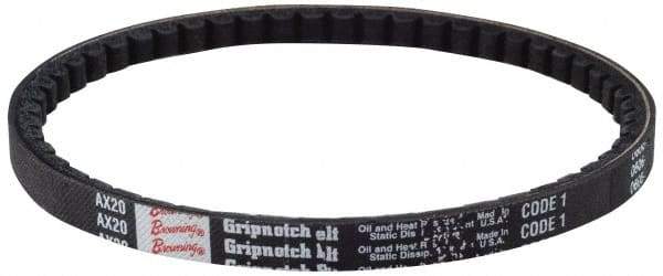 Browning - Section BX, 21/32" Wide, 67" Outside Length, Gripnotch V-Belt - Rubber Compound, Gripnotch, No. BX64 - Caliber Tooling