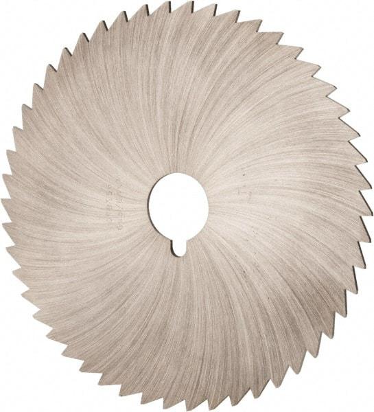 Made in USA - 6" Diam x 5/64" Blade Thickness x 1" Arbor Hole Diam, 42 Tooth Slitting and Slotting Saw - Arbor Connection, Right Hand, Uncoated, High Speed Steel, Concave Ground - Caliber Tooling