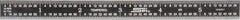 SPI - 6" Long, 1/100, 1/64, 1/32, 1/10" Graduation, Flexible Steel Rule - 5R Graduation Style, 1/2" Wide, Black, Black Chrome Finish - Caliber Tooling