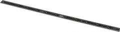 SPI - 12" Long, 1/64, 1/50, 1/32, 1/10" Graduation, Flexible Steel Rule - 3R Graduation Style, 1/2" Wide, Black, Black Chrome Finish - Caliber Tooling