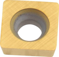 Kennametal - SPEB322 Grade KC725M Carbide Milling Insert - TiN/TiCN/TiN Finish, 0.1252" Thick, 0.3752" Inscribed Circle, 0.8mm Corner Radius - Caliber Tooling