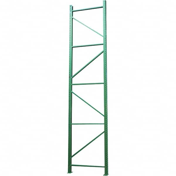 Vestil - 24,000 Lb Capacity Heavy-Duty Framing Upright Pallet Storage Rack - 42" Wide x 144" High x 42" Deep, Green - Caliber Tooling