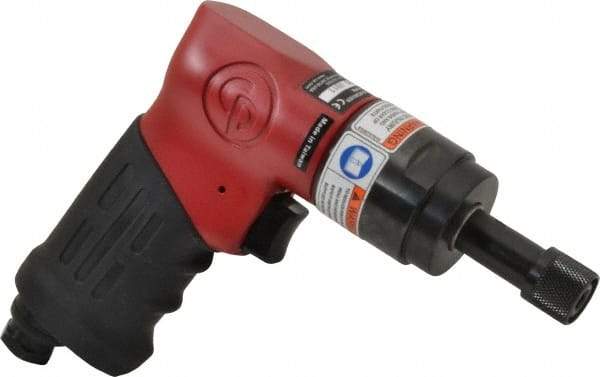 Chicago Pneumatic - 1/4" Bit Holder, 2,200 RPM, Pistol Grip Handle Air Screwdriver - 124 In/Lb Torque, 1/4 NPT Inlet, 2.5 CFM - Caliber Tooling