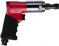 Chicago Pneumatic - 1/4" Bit Holder, 900 RPM, Pistol Grip Handle Air Screwdriver - 230 In/Lb Torque, 1/4 NPT Inlet, 2.5 CFM - Caliber Tooling