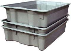 MFG Tray - 500 Lb Load Capacity White Fiberglass Tote Container - Stacking, Nesting, 42-1/2" Long x 20" Wide x 14.3" High - Caliber Tooling