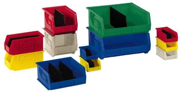 LEWISBins+ - 25 Lb. Load Capacity, 7-3/8" Deep, Green Polypropylene Hopper Stacking Bin - 3" High x 4-1/8" Wide x 7-3/8" Long - Caliber Tooling