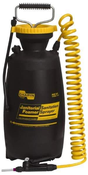 Chapin - 2 Gal Garden Hand Sprayer - Coiled Hose, Polyethylene Tank, For Industrial Applications - Caliber Tooling