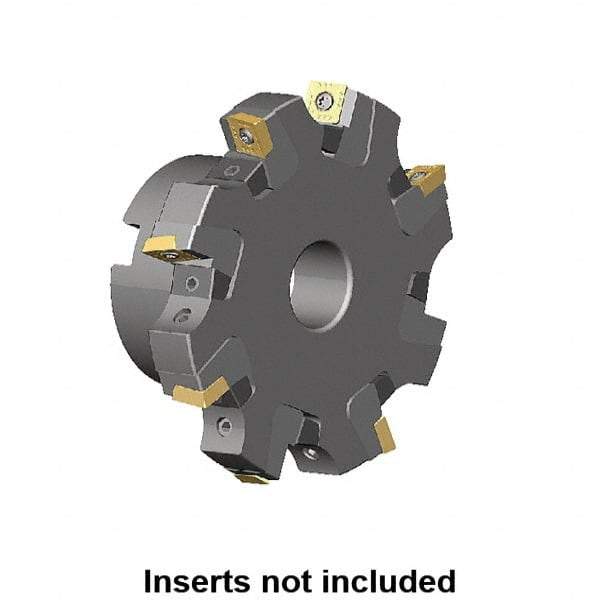 Kennametal - Shell Mount Connection, 0.551" Cutting Width, 1.2563" Depth of Cut, 125mm Cutter Diam, 1.2598" Hole Diam, 8 Tooth Indexable Slotting Cutter - KSSM Toolholder, SP.T 10T3.. Insert, Neutral Cutting Direction - Caliber Tooling