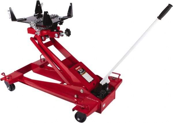 Sunex Tools - 3,000 Lb Capacity Transmission Jack - 8.62 to 36.62" High, 43-1/2" Chassis Length - Caliber Tooling