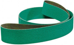 3M - 2-1/2" Wide x 60" OAL, 36 Grit, Zirconia Alumina Abrasive Belt - Zirconia Alumina, Very Coarse, Coated, YF Weighted Cloth Backing, Series 577F - Caliber Tooling