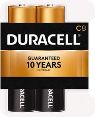 Duracell - Size C, Alkaline, 8 Pack, Standard Battery - 1.5 Volts, Button Tab Terminal - Caliber Tooling