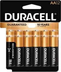 Duracell - Size AA, Alkaline, 12 Pack, Standard Battery - 1.5 Volts, Button Tab Terminal - Caliber Tooling