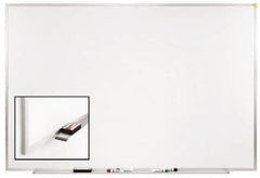 Ghent - 48-1/2" High x 72-1/2" Wide Porcelain on Steel Magnetic Marker Board - Aluminum Frame, 2.63" Deep - Caliber Tooling