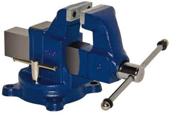 Yost Vises - 5" Jaw Width, 8" Opening Capacity, 5" Throat Depth, Ductile Iron Swivel Bench Vise - Bolt Down Base Attachment - Caliber Tooling