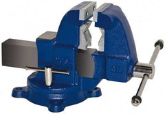 Yost Vises - 6" Jaw Width x 10" Jaw Opening Capacity, 7-1/2" Throat Depth, Bench & Pipe Combination Vise - 1/4 to 6" Pipe Capacity, Swivel Base, Bolt Down Attachment, Ductile Iron - Caliber Tooling