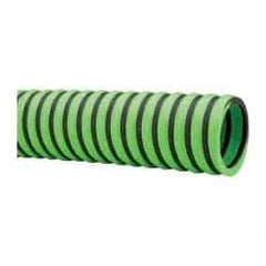 Continental ContiTech - -20 to 180°F, 1-1/2" Inside x 1.78" Outside Diam, Thermoplastic Liquid Suction & Discharge Hose - Green & Black, 100' Long, 29 Vacuum Rating, 50 psi Working & 150 psi Brust Pressure - Caliber Tooling