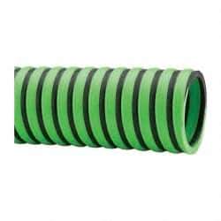 Continental ContiTech - -20 to 180°F, 2 Inch Inside x 2.4 Inch Outside Diameter, Thermoplastic Liquid Suction and Discharge Hose - Green and Black, 100 Ft. Long, 29 Vacuum Rating, 50 psi Working and 150 psi Brust Pressure - Caliber Tooling