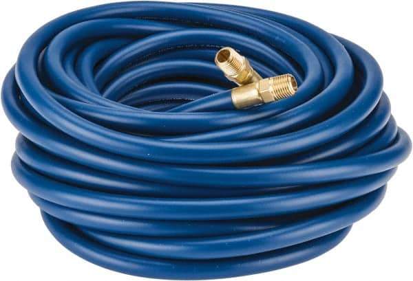 Continental ContiTech - 1/4" ID x 1/2" OD 50' Long Multipurpose Air Hose - MNPT x MNPT Ends, 300 Working psi, -10 to 158°F, 1/4" Fitting, Blue - Caliber Tooling