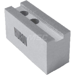 Huron Machine Products - Soft Lathe Chuck Jaws; Jaw Type: Square ; Material: 1018 Steel ; Jaw Interface Type: 1.5mm x 60? Serrated ; Maximum Compatible Chuck Diameter (Inch): 10 ; Minimum Compatible Chuck Diameter (Inch): 1 ; Overall Height (Inch): 4 - Exact Industrial Supply