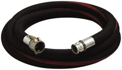 Alliance Hose & Rubber - 1-1/2" ID x 2.03" OD x 25' OAL, Cam & Groove Petroleum Transfer Hose - 150 Max Working psi, -35 to 200°F, 4" Bend Radius, 1-1/2" Fitting, Black - Caliber Tooling