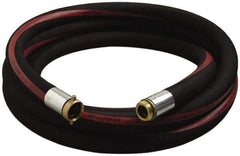 Alliance Hose & Rubber - 3" ID x 3.57" OD x 25' OAL, Male x Female Petroleum Transfer Hose - 150 Max Working psi, -35 to 200°F, 7" Bend Radius, 3" Fitting, Black - Caliber Tooling