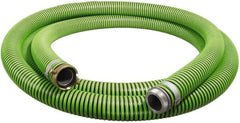 Alliance Hose & Rubber - -40 to 180°F, 2" Inside x 2.4" Outside Diam, Thermoplastic Rubber with Polyethylene Helix Liquid Suction & Discharge Hose - Green & Black, 20' Long, 29 Vacuum Rating, 50 psi Working & 150 psi Brust Pressure - Caliber Tooling