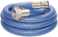 Alliance Hose & Rubber - -40 to 150°F, 2" Inside x 2.33" Outside Diam, PVC Liquid Suction & Discharge Hose - Transparent Blue, 20' Long, 29 Vacuum Rating, 80 psi Working Pressure - Caliber Tooling