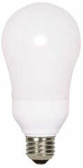 Value Collection - 15 Watt Fluorescent Residential/Office Medium Screw Lamp - 2,700°K Color Temp, 800 Lumens, A19, 10,000 hr Avg Life - Caliber Tooling